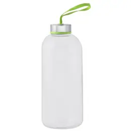 1 Litre Glass Water Bottle Transparent-Lime